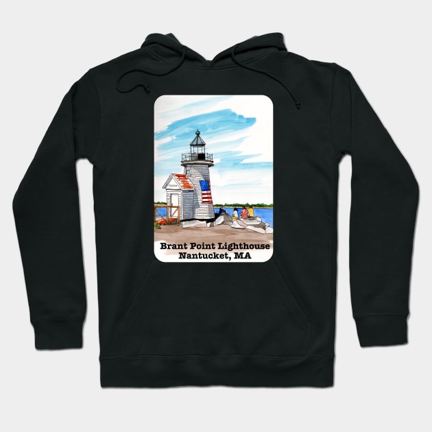 Brant Point Lighthouse Hoodie by MMcBuck